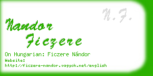 nandor ficzere business card