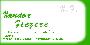 nandor ficzere business card